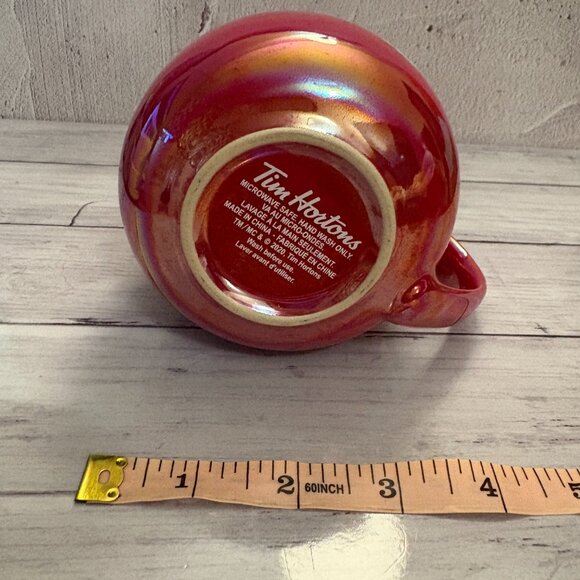 Tim Hortons Red Iridescent Mugs Maple Leaf  2020 x 2 (SKU: 190MI) - Picture 9 of 10